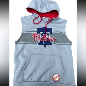 Phillies Hoodie Sleeveless Sweatshirt Size Adult Large